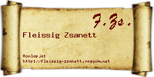 Fleissig Zsanett névjegykártya